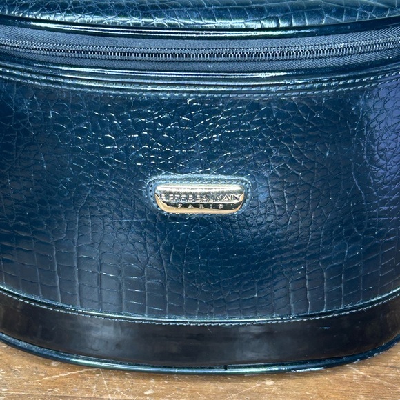 Pierre Balmain Black Croc-Embossed Cosmetic Bag - Picture 2 of 11